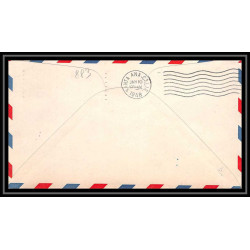 0883 Lettre USA Hélicoptère helicopter Aviation premier vol (Airmail cover first flight) 1948 Los Angeles AM 84