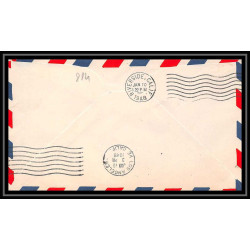 0884 Lettre USA Hélicoptère helicopter Aviation premier vol (Airmail cover first flight) 1948 Fontana AM 84