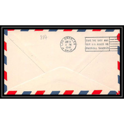 0887 Lettre USA Hélicoptère helicopter Aviation premier vol (Airmail cover first flight) 1948 Long Beach AM 84