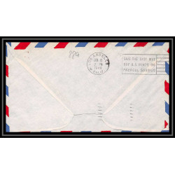 0889 Lettre USA Hélicoptère helicopter Aviation premier vol (Airmail cover first flight) 1948 Anaheim AM 84