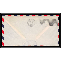 0910 Lettre USA Hélicoptère helicopter Aviation premier vol (Airmail cover first flight) 1949 Chicago AM 96