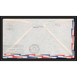 0937 Lettre USA Hélicoptère helicopter Aviation premier vol (Airmail cover first flight) 1947 Alhambra AM 84