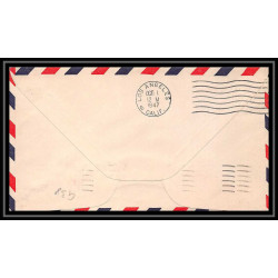 0938 Lettre USA Hélicoptère helicopter Aviation premier vol (Airmail cover first flight) 1947 Santa Monica AM 84