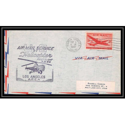 0939 Lettre USA Hélicoptère helicopter Aviation premier vol (Airmail cover first flight) 1947 Santa Monica AM 84