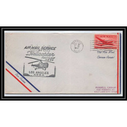 0943 Lettre USA Hélicoptère helicopter Aviation premier vol (Airmail cover first flight) 1947 Ontario AM 84