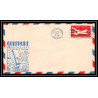 0956 lettre USA Aviation premier vol Airmail cover first flight aeroplane 1947 Gulfport Mississippi