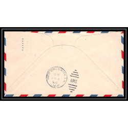 0956 lettre USA Aviation premier vol Airmail cover first flight aeroplane 1947 Gulfport Mississippi