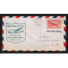 0963 lettre USA Aviation premier vol Airmail cover first flight Luftpost 1946 new york am 1 first flying mail car