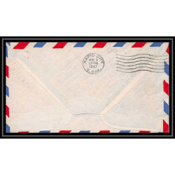 0966 lettre USA Aviation premier vol Airmail cover first flight aeroplane am 35 1947 Alliance, Nebraska