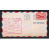 0967 lettre USA Aviation premier vol Airmail cover first flight aeroplane 1947 Huron, South Dakota AM 35
