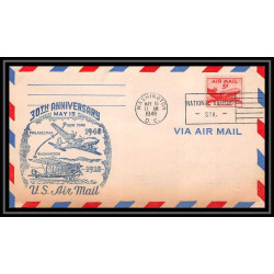 0972 lettre USA Aviation premier vol Airmail cover first flight aeroplane 15/5/1948 30th anniversary Washington