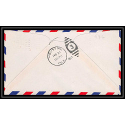 0974 lettre USA Aviation premier vol Airmail cover first flight aeroplane 1947 Lamesa, Texas