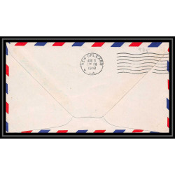 0975 lettre USA Aviation premier vol Airmail cover first flight aeroplane New Iberia, Louisiana 1948 