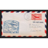 0976 lettre USA Aviation premier vol Airmail cover first flight aeroplane 1947 FAM 28 New York / Anchorage