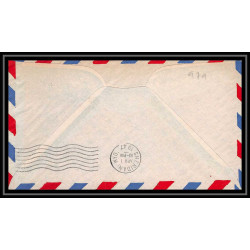 0979 lettre USA Aviation premier vol Airmail cover first flight aeroplane 1947 Rapid City am 35 extension