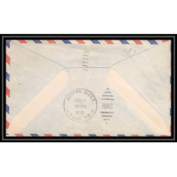 0980 lettre USA Aviation premier vol Airmail cover first flight aeroplane 1950 Albany (New York) am 79