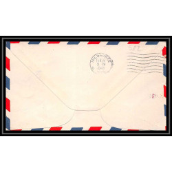 0982 lettre USA Aviation premier vol Airmail cover first flight aeroplane 1948 Chicago am 86