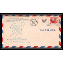 0984 lettre USA Aviation premier vol Airmail cover first flight aeroplane 1948 Auburn (Alabama) centennial