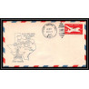 0985a lettre USA Aviation premier vol Airmail cover first flight aeroplane 1947 Fort Worth Texas am 64