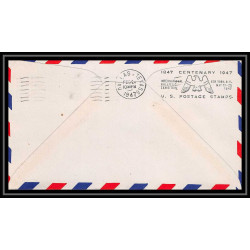 0985c lettre USA Aviation premier vol Airmail cover first flight aeroplane 1947 Mineral Wells Texas am 64
