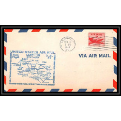 0986b lettre USA Aviation premier vol Airmail cover first flight aeroplane 1948 Lexington am 87