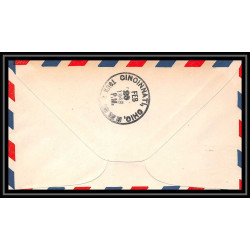 0986b lettre USA Aviation premier vol Airmail cover first flight aeroplane 1948 Lexington am 87