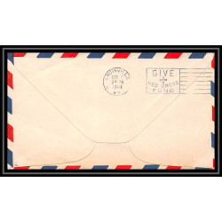0986e lettre USA Aviation premier vol Airmail cover first flight aeroplane 1948 Raleigh Carolina am 87