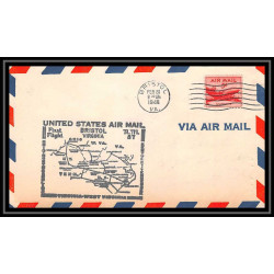 0986f lettre USA Aviation premier vol Airmail cover first flight aeroplane 1948 Bristol am 87