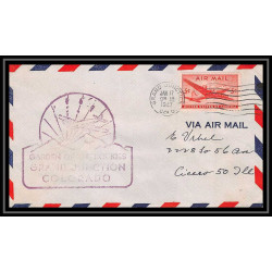 0992 lettre USA Aviation premier vol Airmail cover first flight aeroplane 1947 Grand Junction (Colorado)