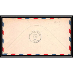 0993 lettre USA Aviation premier vol Airmail cover first flight aeroplane 1947 Boise, Idah mainliner service