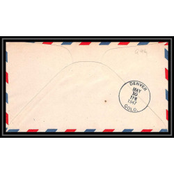 0994a lettre USA Aviation premier vol Airmail cover first flight aeroplane 1947 AM 74 Salt Lake City