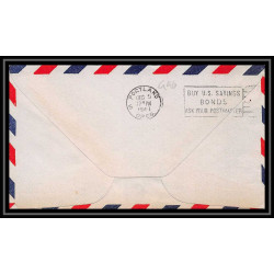 0996 lettre USA Aviation premier vol Airmail cover first flight aeroplane 1946 Chehalis, Washington AM 77 