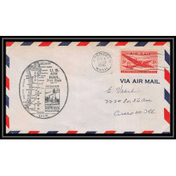 0999b lettre USA Aviation premier vol Airmail cover first flight aeroplane Astoria (Oregon) AM 77