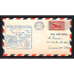 1003a lettre USA Aviation premier vol Airmail cover first flight aeroplane 1947 AM 73 Farmington, New Mexico
