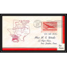 1049 lettre USA Aviation premier vol Airmail cover first flight aeroplane 1947 Route AM 64 Temple, Texas