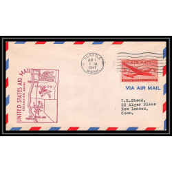 1050 lettre USA Aviation premier vol Airmail cover first flight aeroplane 1947 Route AM 63 Seattle
