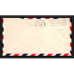 1052 lettre USA Aviation premier vol Airmail cover first flight aeroplane 1947 Route AM 63 Oakland, California
