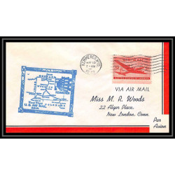 1068 lettre USA Aviation premier vol Airmail cover first flight aeroplane 1947 AM 74 Kemmerer, Wyoming