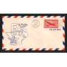 1074 lettre USA Aviation premier vol Airmail cover first flight aeroplane 1947 AM 64 EXTENSION Bryan, Texas