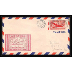 1096 lettre USA Aviation premier vol Airmail cover first flight aeroplane 1948 Hot Springs National Park