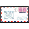 1117 lettre USA Aviation premier vol Airmail cover first flight aeroplane 1949 AM 86 Ironwood, Michigan