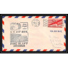 1127 lettre USA Aviation premier vol Airmail cover first flight aeroplane 1949 AM 8 Pine Bluff Iowa