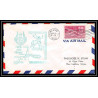 1141 lettre USA Aviation premier vol Airmail cover first flight aeroplane 1950 AM 91 Champaign, Illinois