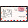 1142 lettre USA Aviation premier vol Airmail cover first flight aeroplane 1950 AM 91 Urbana (Illinois)