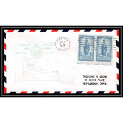 1163 lettre USA Aviation premier vol Airmail cover first flight aeroplane 1952 AM 77 Yakima Washington