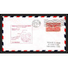 1169 lettre USA Aviation premier vol Airmail cover first flight aeroplane 1953 AM 88 Richmond, Indiana