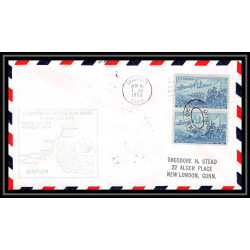 1170 lettre USA Aviation premier vol Airmail cover first flight aeroplane 1953 AM 88 Marion, Ohio