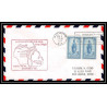 1175 lettre USA Aviation premier vol Airmail cover first flight aeroplane 1953 AM 86 Marinette (Wisconsin)