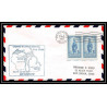 1176 lettre USA Aviation premier vol Airmail cover first flight aeroplane 1953 AM 86 Menominee, Michigan