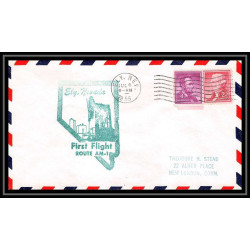 1193 lettre USA Aviation premier vol Airmail cover first flight aeroplane 1955 AM 1 Ely (Nevada)